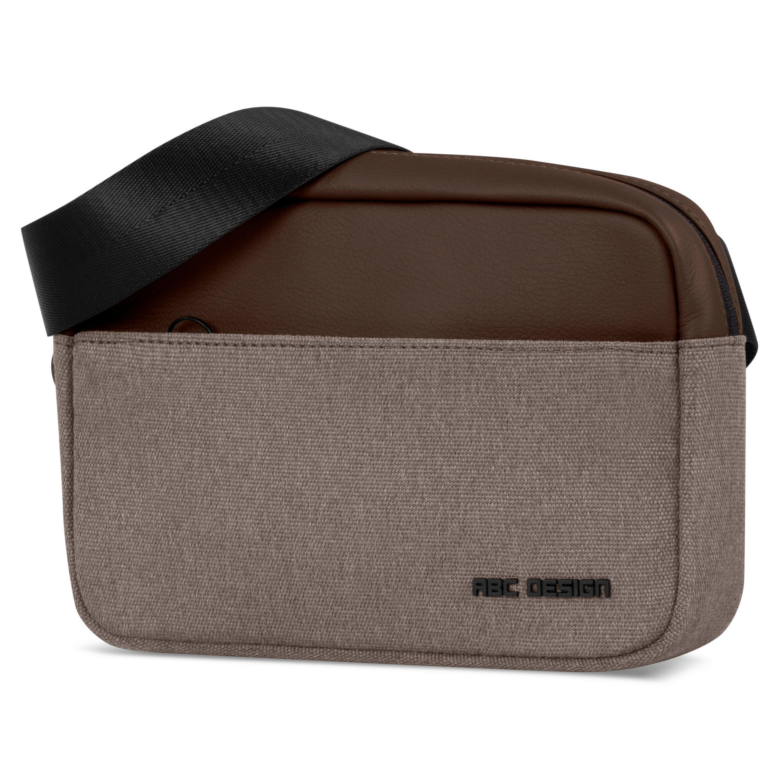 SCHULTERTASCHE Hip Bag  - Graubraun/Braun, Basics, Textil (6/22,5/15cm) - ABC Design