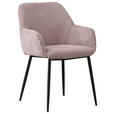 ARMLEHNSTUHL  Stoffauswahl, inklusive Armlehnen Cord  - Schwarz/Rosa, Design, Textil/Metall (57/85/60cm) - Xora