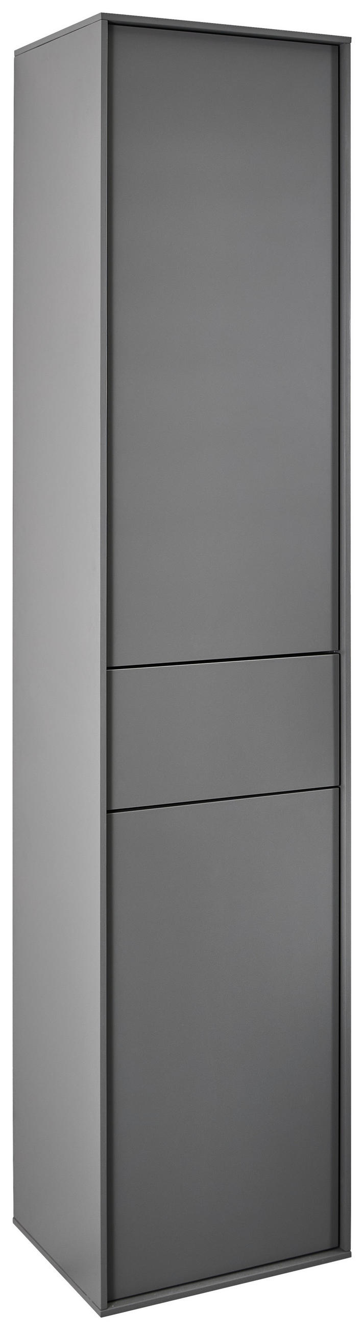 HOCHSCHRANK 40/180/35 cm  - Anthrazit, MODERN, Glas/Holzwerkstoff (40/180/35cm) - Welnova