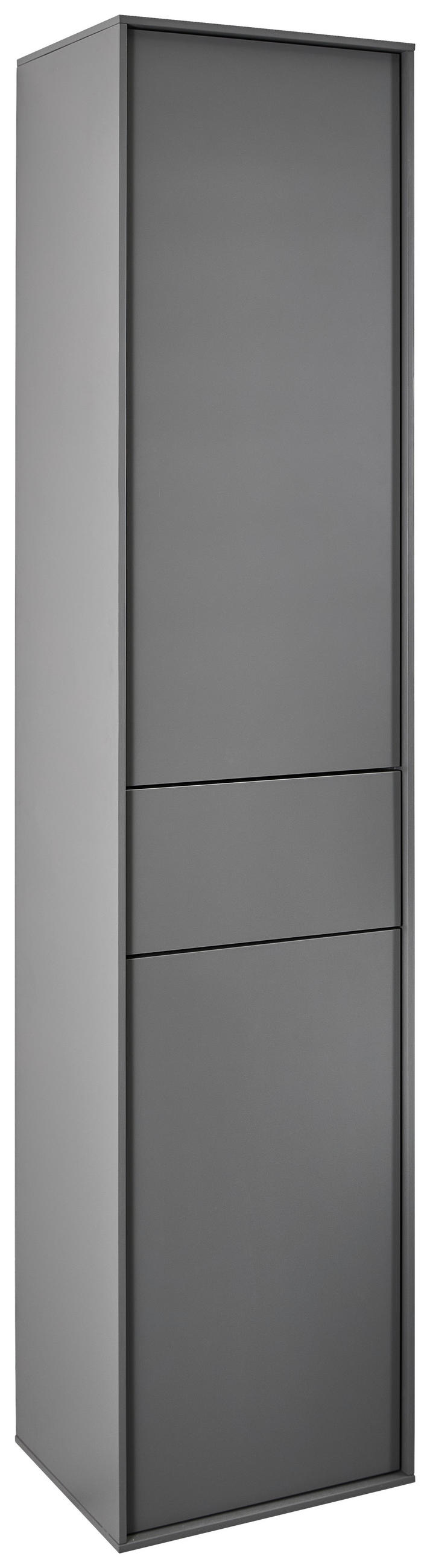 HOCHSCHRANK 40/180/35 cm  - Anthrazit, MODERN, Glas/Holzwerkstoff (40/180/35cm) - Welnova