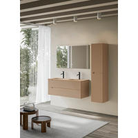 BADEZIMMER 3-teilig  in 120 cm  - Altrosa/Weiß, KONVENTIONELL, Holzwerkstoff/Stein (120cm) - Belluti