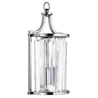 WANDLEUCHTE 18/35 cm   - Chromfarben, KONVENTIONELL, Glas/Metall (18/35cm)