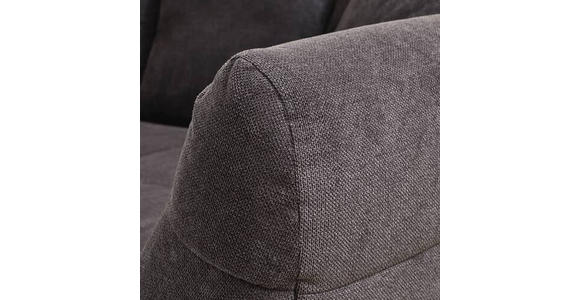 BIGSOFA in Webstoff Schwarz  - Edelstahlfarben/Schwarz, Design, Textil/Metall (300/79/133cm) - Hom`in