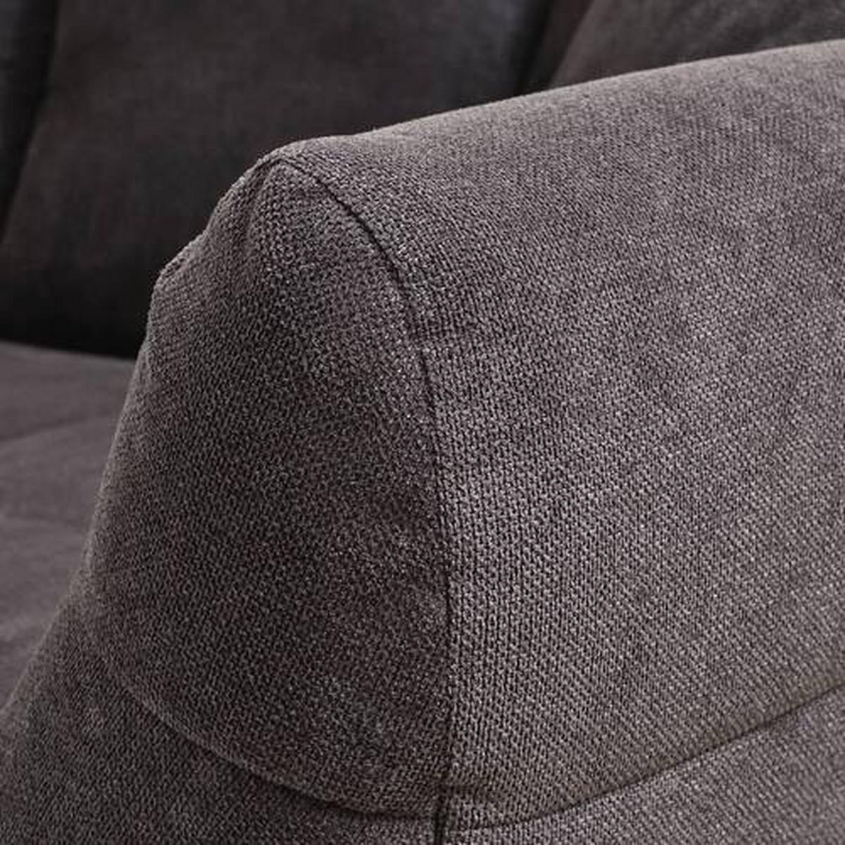XXXL SOFA tekstil  crna    - siva/boje oplemenjenog čelika, Design, tekstil/metal (300/79/133cm) - Hom`in