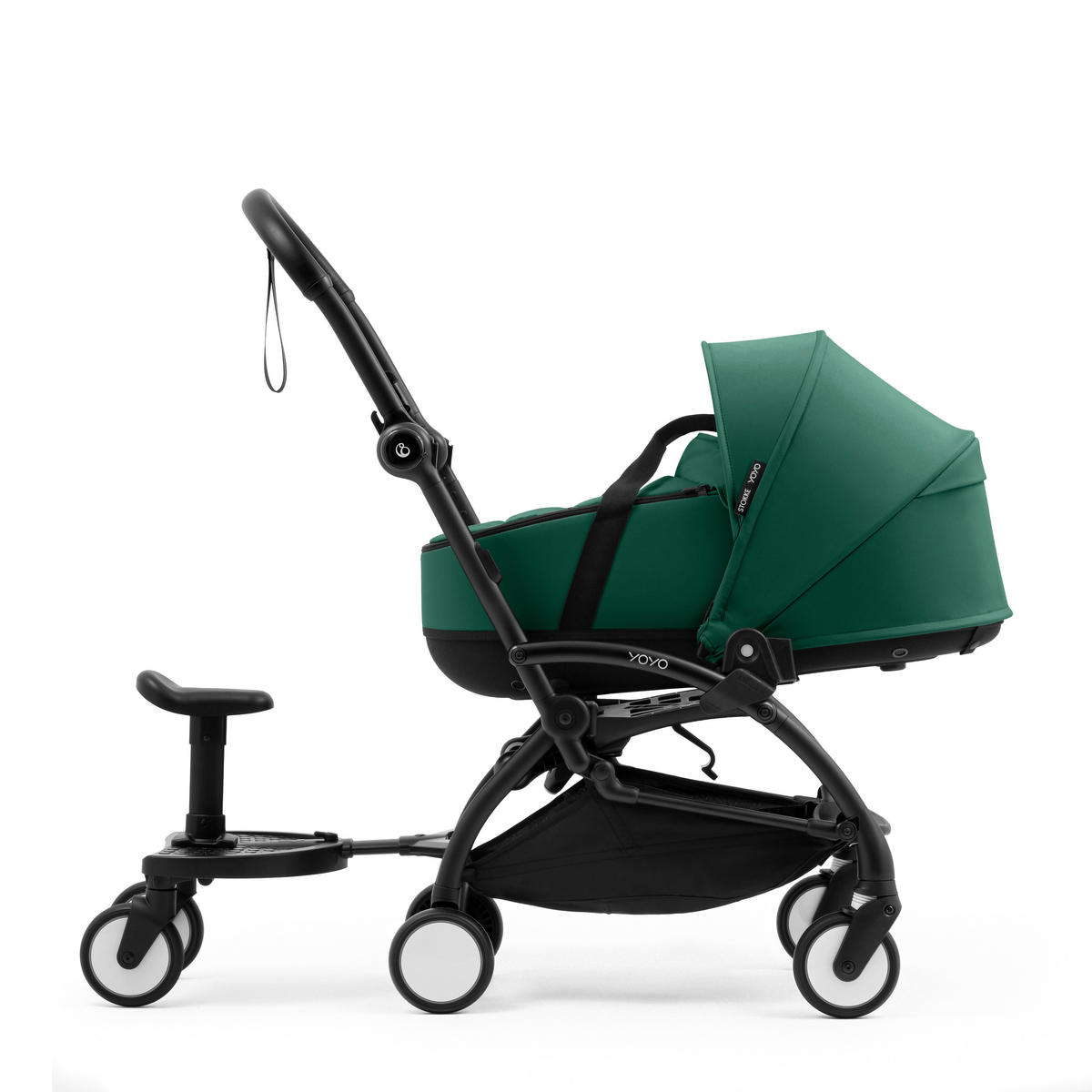 KOŠARA ZA KOLICA    - šumska zelena, Basics, tekstil (45,5/44/77cm) - Stokke