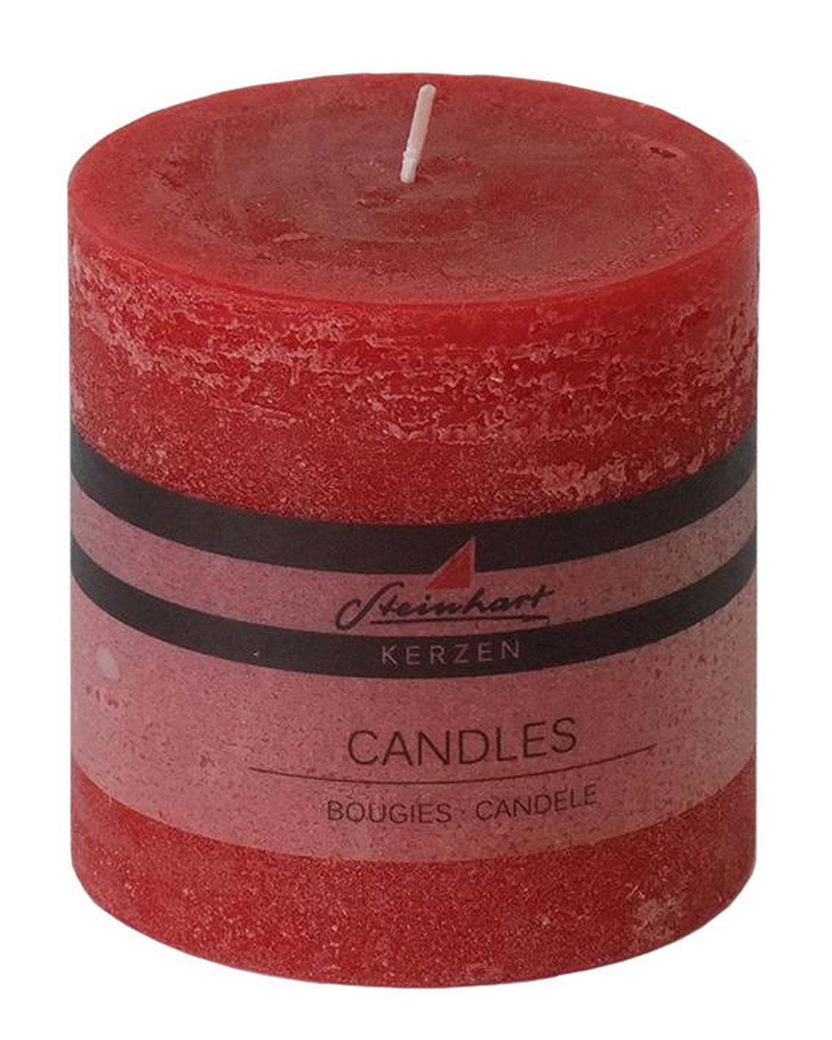 STUMPENKERZE 9,8/10 cm  - Rot, Basics (9,8/10cm) - Steinhart