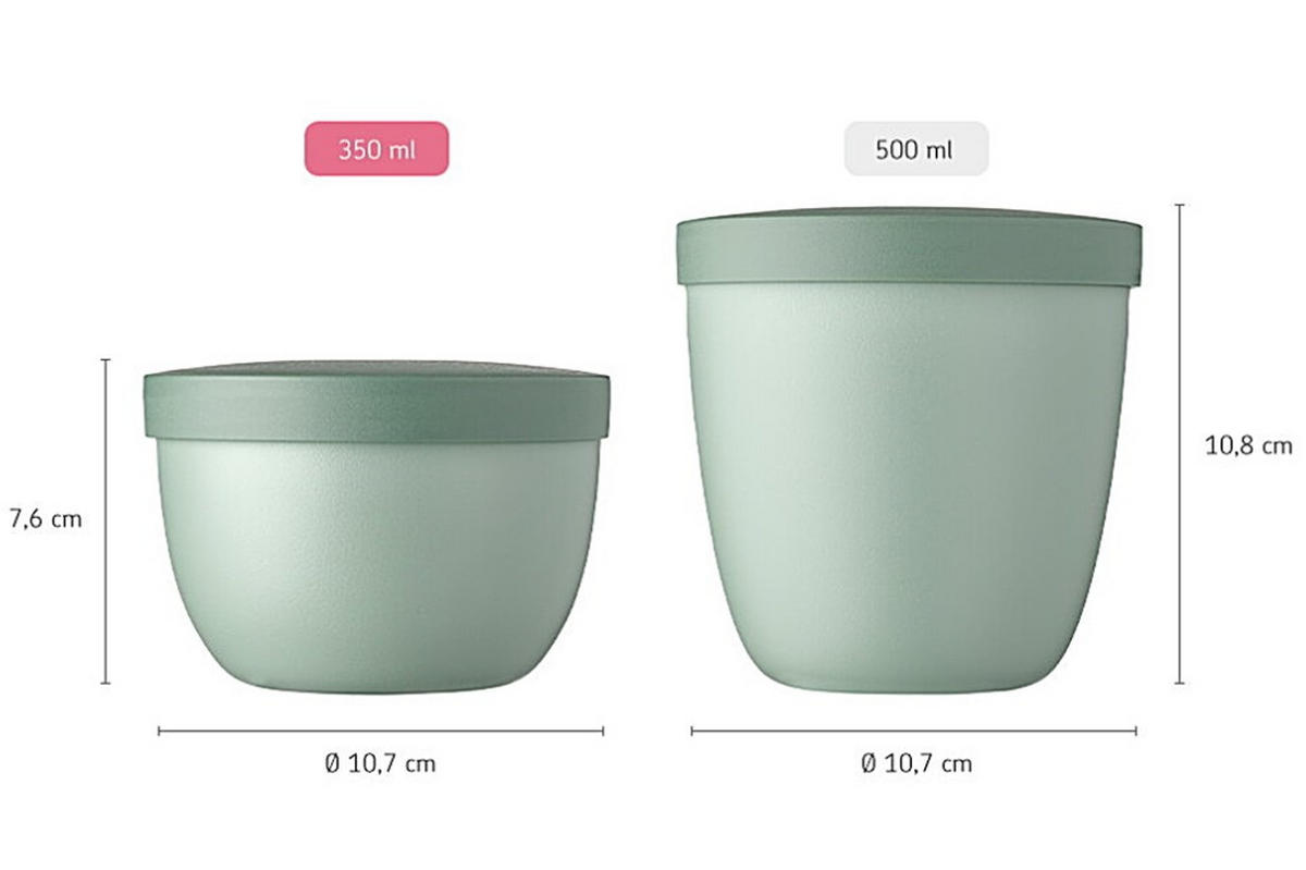 LUNCHBOX  0.500 l  - zsályazöld, Konventionell, műanyag (10,7/10,8cm) - Mepal