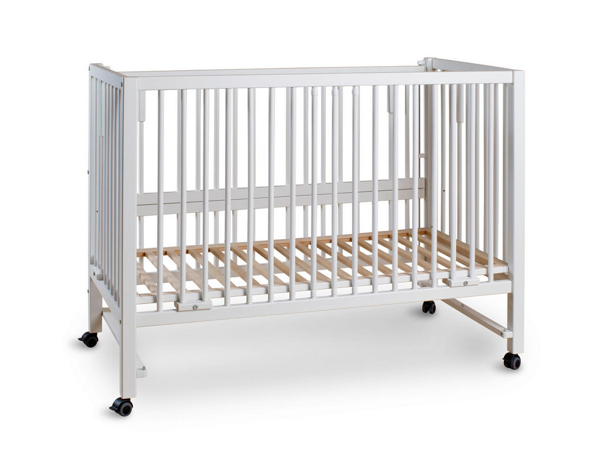 BEISTELLBETT Hajo   - Weiß, Basics, Holz (124/90/64cm) - tiSsi