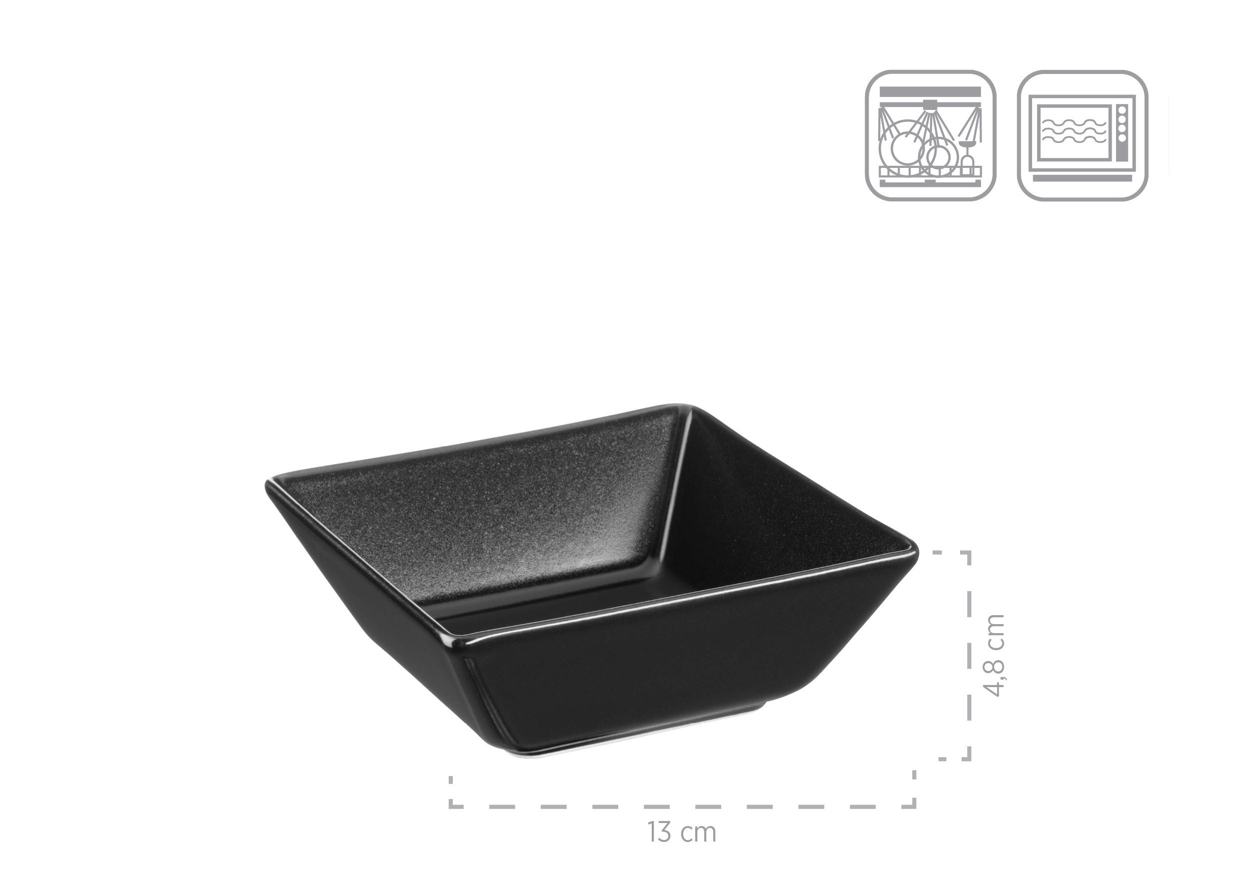SNACKSCHALENSET 4-teilig   - Schwarz, Basics, Keramik - Mäser