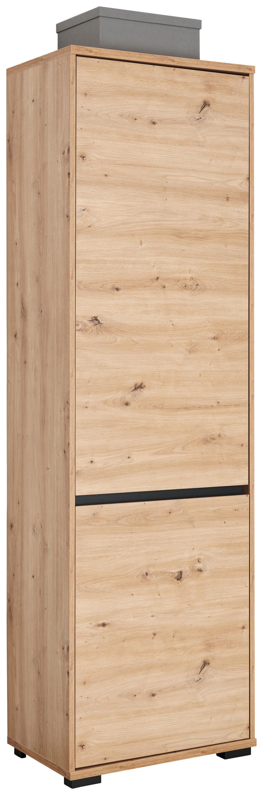 Carryhome Garderobenschrank Anthrazit, Eiche Artisan 60x195x38 cm