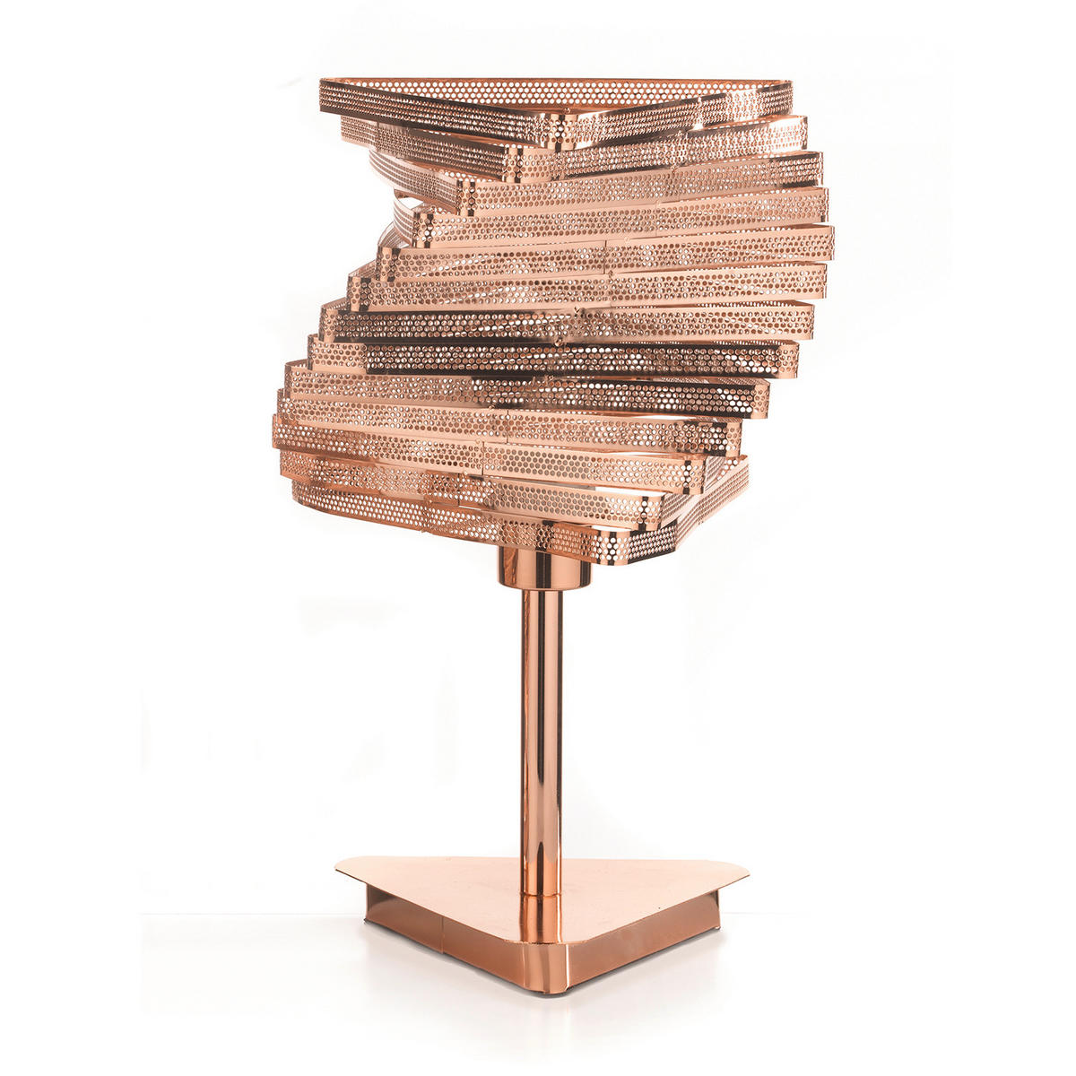 TISCHLEUCHTE Modern, Industrial 25/40 cm    - Kupferfarben, Design, Metall (25/40cm)