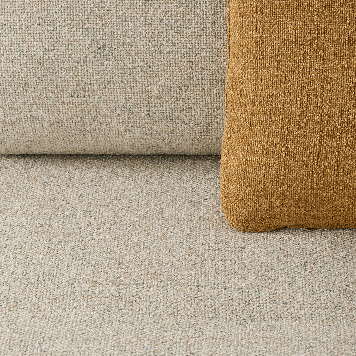 LIEGE Webstoff Creme  - Eiche dunkel/Creme, Design, Holz/Textil (210/84/130cm) - Joka