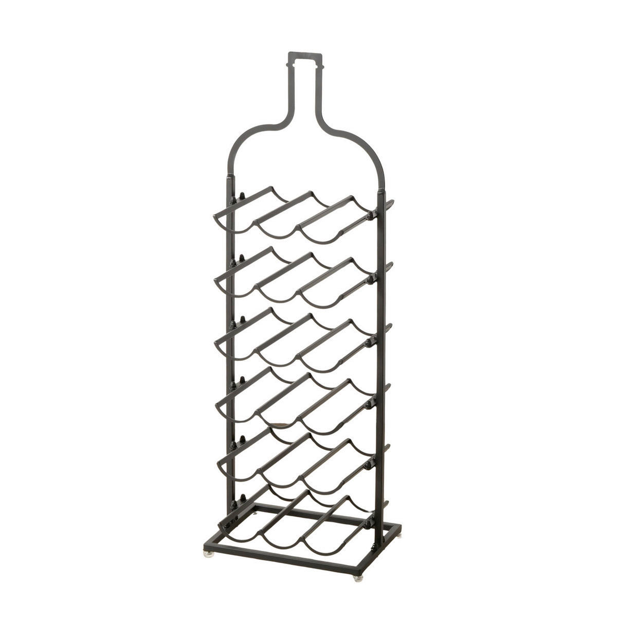 WEINREGAL  - Schwarz, Basics, Metall (31/22/91cm) - Boltze Home
