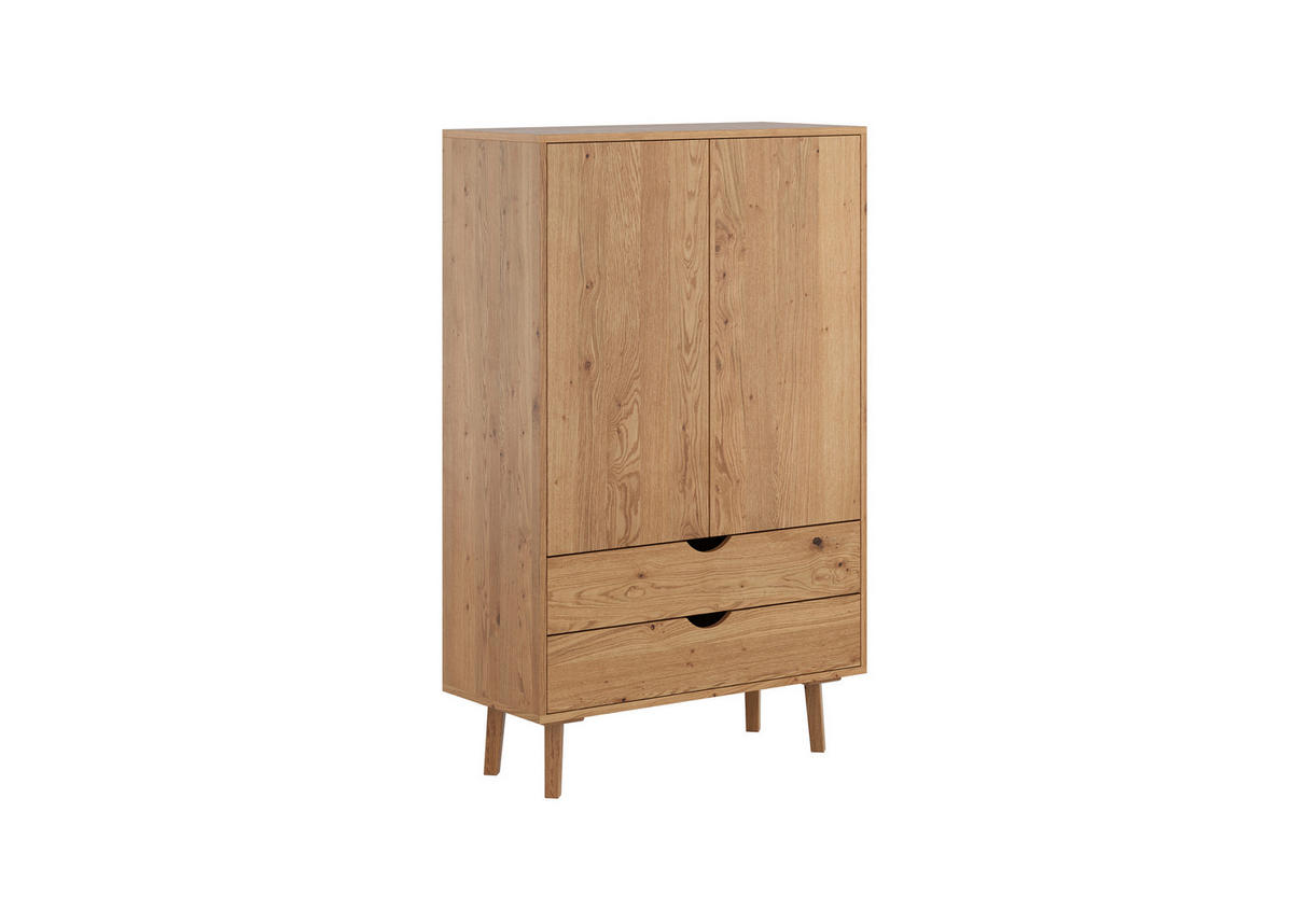 SKRIŇA S OTOČNÝMI DVERAMI, dub, farba duba, 90/145/40 cm - farba duba, Modern, drevo (90/145/40cm) - Livetastic