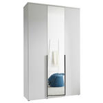 DREHTÜRENSCHRANK  in Weiß  - Schwarz/Weiß, MODERN, Glas/Holzwerkstoff (135/225/52cm) - Carryhome