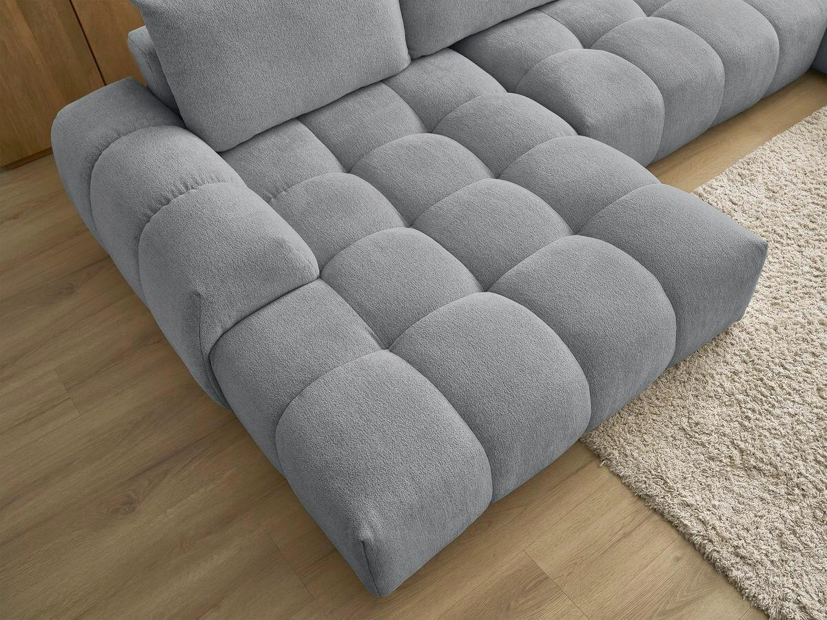 ECKSCHLAFSOFA EVEREST  mit Rücken echt, Armteil links, Armteil rechts Flachgewebe Dunkelgrau  - Dunkelgrau/Schwarz, MODERN, Kunststoff/Textil (198/423/212cm)