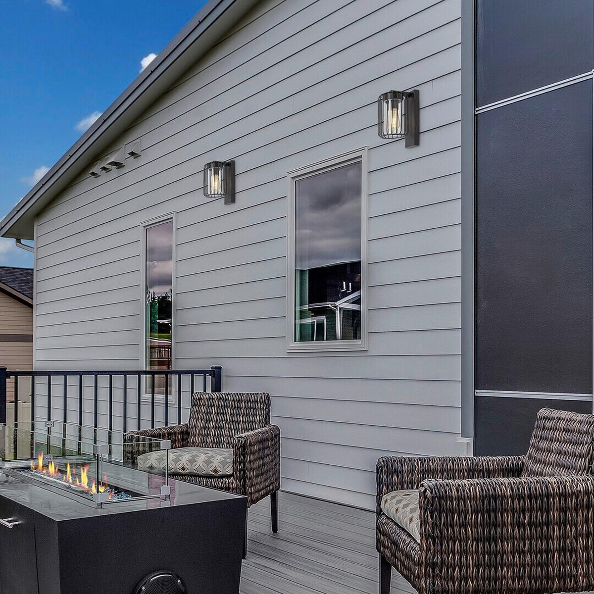 ZIDNA SVJETILJKA VANJSKA Tarpa  - prozirno/crna, Basics, metal/plastika (13.5/27cm)