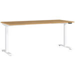 SCHREIBTISCH 180/80/72-118 cm  in Weiß, Eichefarben, Braun  - Eichefarben/Weiß, MODERN, Holzwerkstoff/Metall (180/80/72-118cm) - Novel