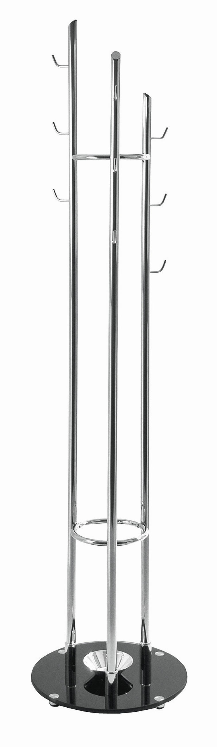 KLÄDHÄNGARE - kromfärg/svart, Design, metall/glas (40/183/40cm) - Best Price