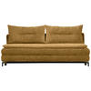 SCHLAFSOFA  in Chenille, Plüsch Goldfarben  - Goldfarben/Schwarz, MODERN, Textil/Metall (208/73/92/102cm) - Novel