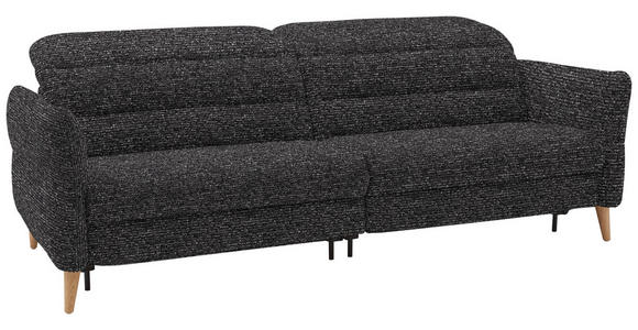 2-SITZER-SOFA in Webstoff Dunkelgrau  - Eiche Bianco/Dunkelgrau, Design, Holz/Textil (234-262/84/112cm) - Dieter Knoll