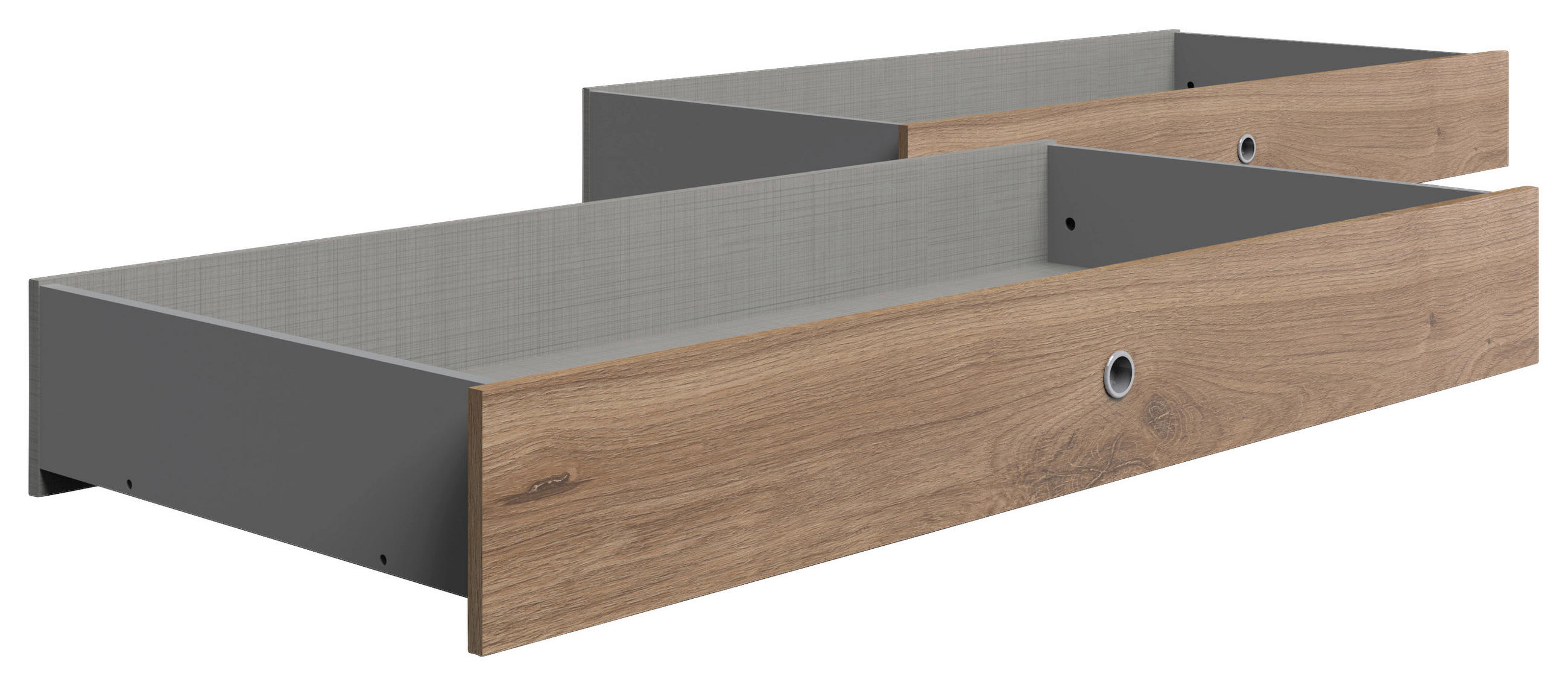 BETTKASTEN 141/20/61 cm Plankeneiche  - Plankeneiche, KONVENTIONELL, Holzwerkstoff/Kunststoff (141/20/61cm) - Carryhome