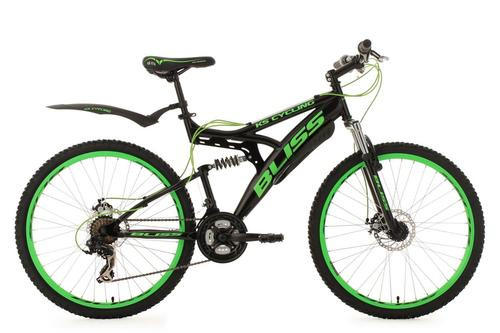 MOUNTAINBIKE 26 Zoll  - Schwarz/Grün, Basics, Metall - KS Cycling