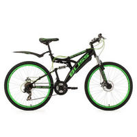 MOUNTAINBIKE 26 Zoll  - Schwarz/Grün, Basics, Metall - KS Cycling
