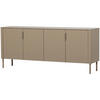 SIDEBOARD 201/85/44 cm  - Schlammfarben/Schwarz, Design, Holz/Metall (201/85/44cm) - Livetastic