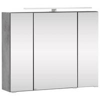 SPIEGELSCHRANK 80/64/20 cm  - Edelstahlfarben/Grau, KONVENTIONELL, Glas/Holzwerkstoff (80/64/20cm) - Held