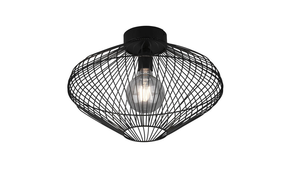 STROPNA SVETILKA Cobain 38/26 cm   - črna, Konvencionalno, kovina (38/26cm)