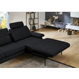 ECKSOFA in Echtleder Anthrazit  310/180 cm  - Anthrazit/Schwarz, Design, Leder/Metall (310/180cm) - Dieter Knoll