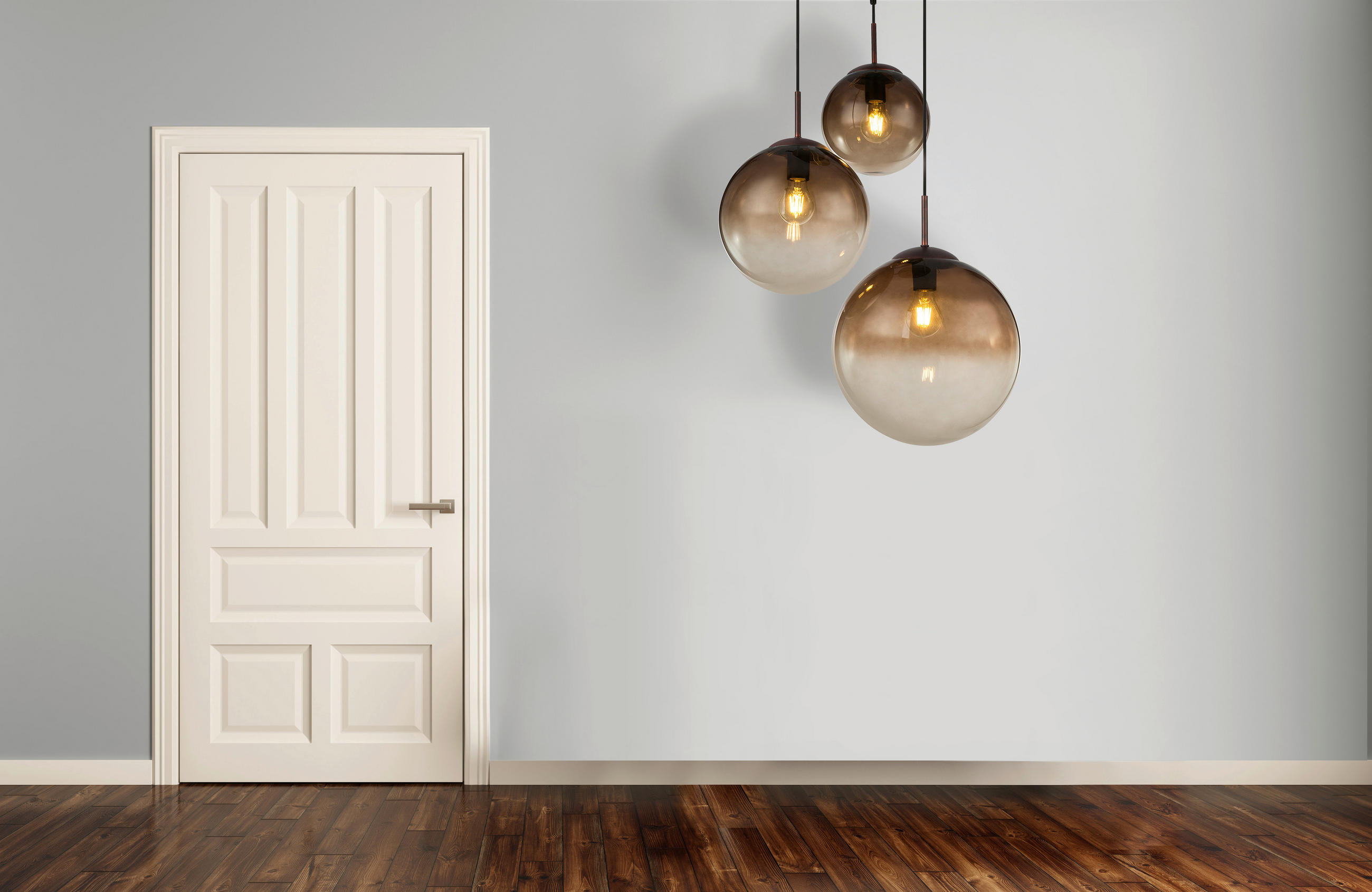 HÄNGELEUCHTE VARUS 51/120 cm   - Bernsteinfarben/Braun, Design, Glas/Metall (51/120cm) - Globo