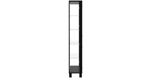 VITRINE in Schwarz - Schwarz, KONVENTIONELL, Glas/Holzwerkstoff (62/189/33cm) - Carryhome