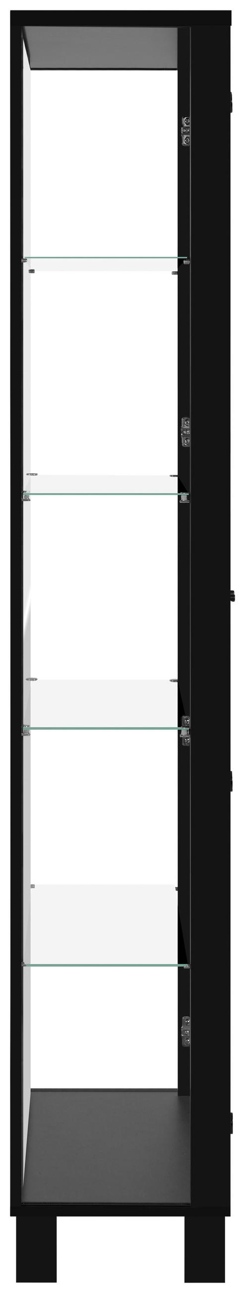 VITRINE in Schwarz  - Schwarz, KONVENTIONELL, Glas/Holzwerkstoff (62/189/33cm) - Carryhome