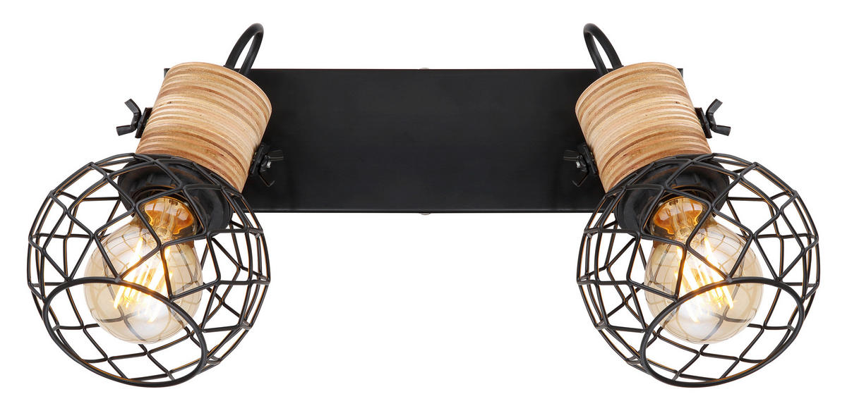 SPOTLIGHT Lacky 29/12/20 cm   - brun/svart, Lifestyle, metall/trä (29/12/20cm) - Globo