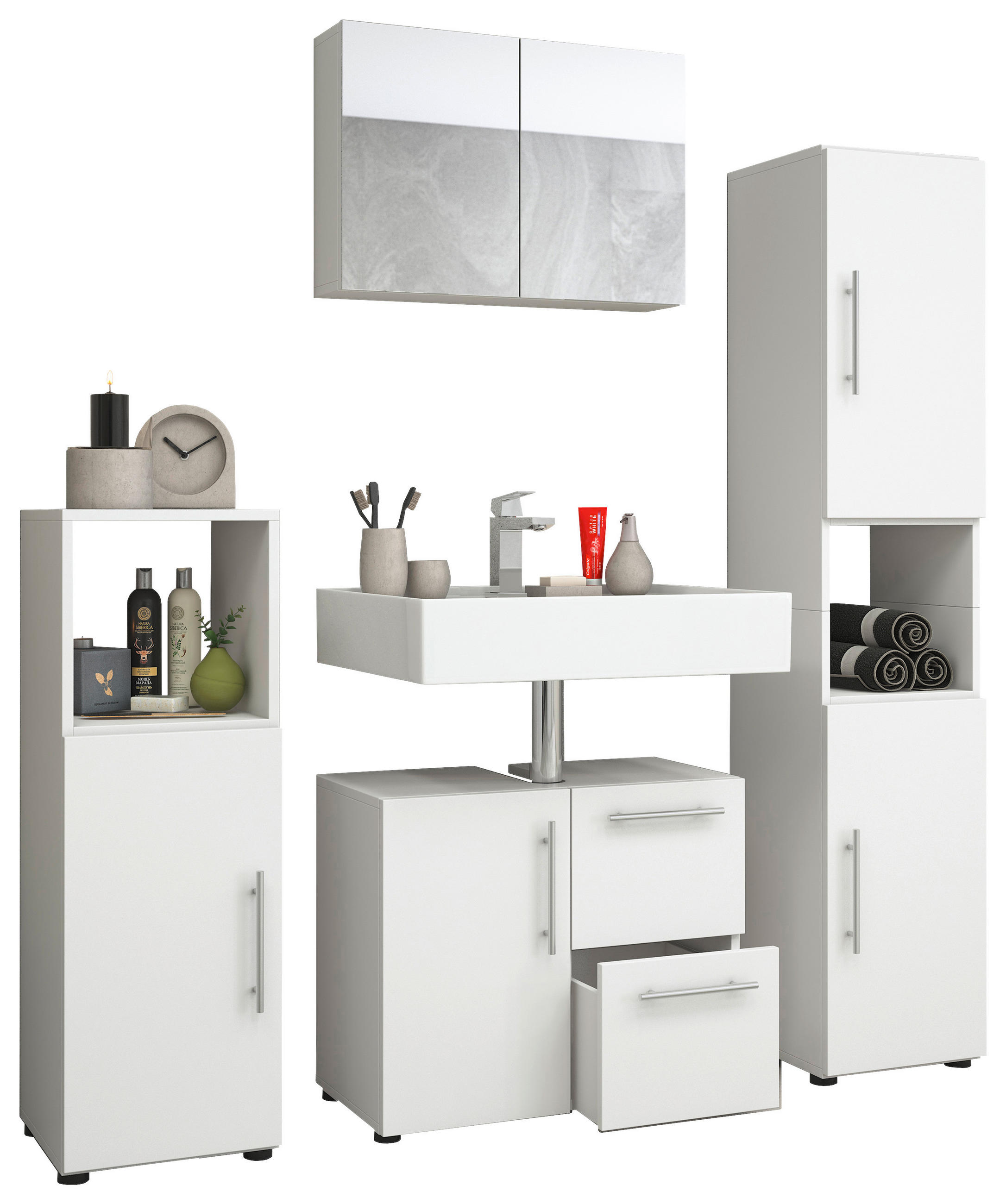 BADRUM 120 cm  - vit, Klassisk, trämaterial (120cm) - MID.YOU