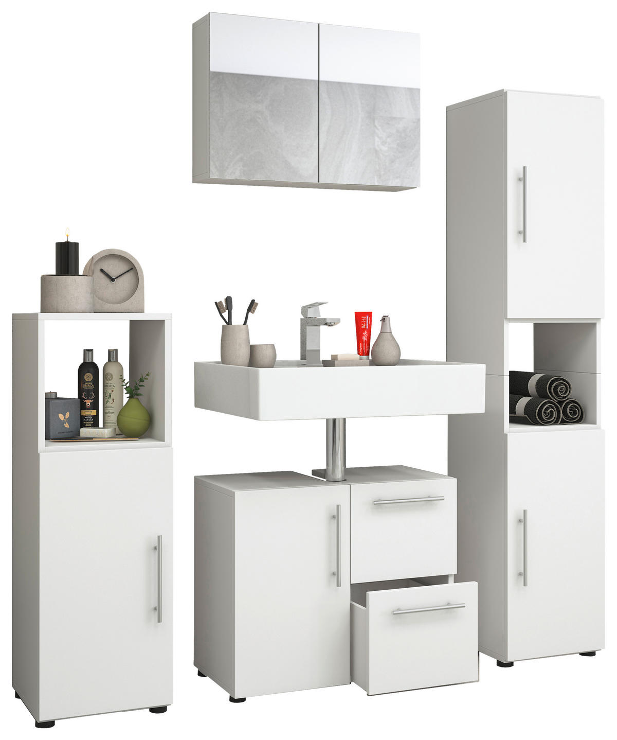 BADEZIMMER  in 120 cm  - Weiß, KONVENTIONELL, Holzwerkstoff (120cm) - MID.YOU