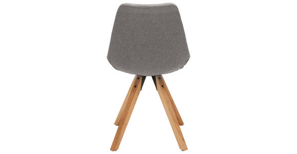 STUHL  in Webstoff Textil  - Eichefarben/Hellgrau, Design, Holz/Textil (49/87,5/56cm) - Carryhome