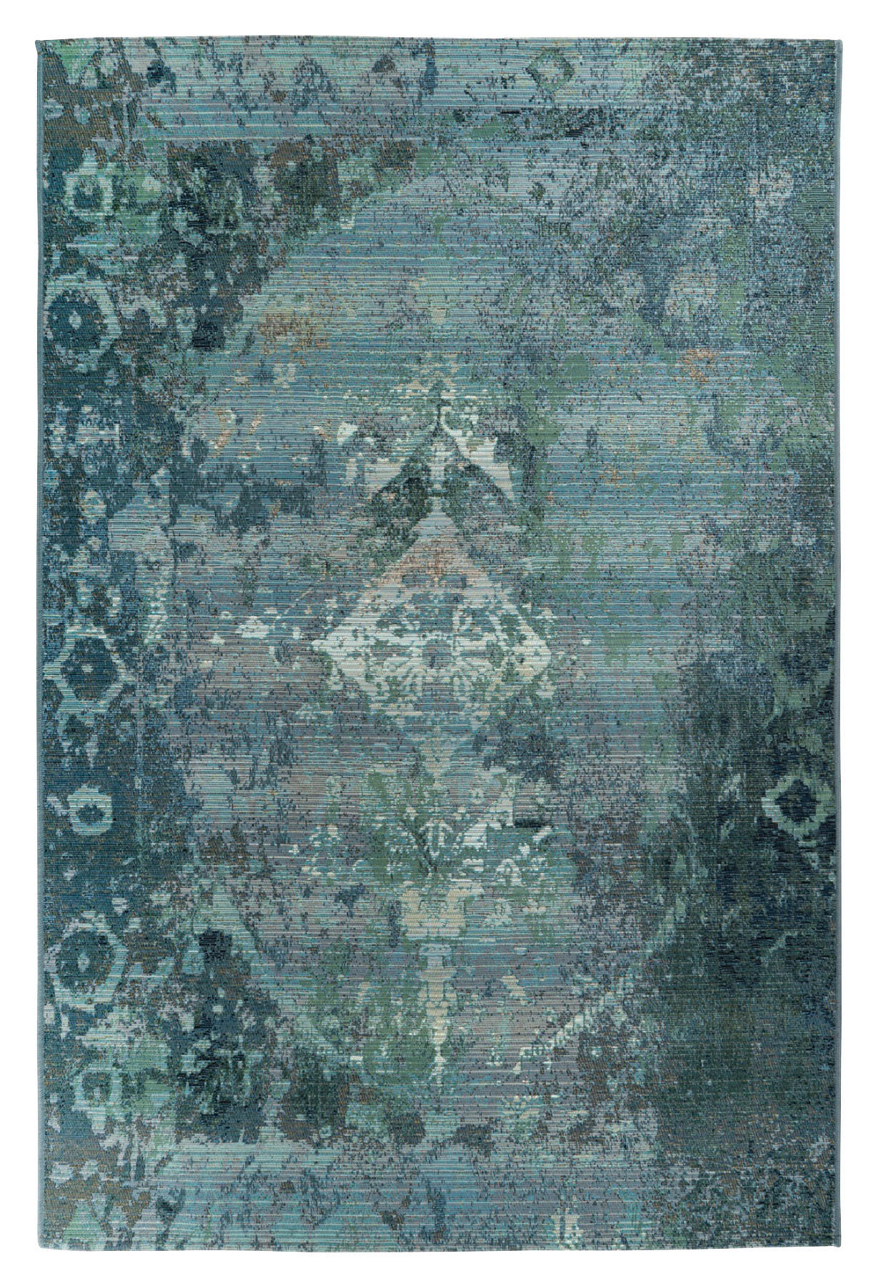 OUTDOORTEPPICH 80/150 cm My Gobelina Weiß, Hellblau  - Weiß/Hellblau, Design, Textil (80/150cm) - Obsession