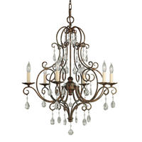LESTENEC  Elstead Chateau      63.8/68.3 cm      E14 - barve brona, Konvencionalno, kovina/steklo (63.8/68.3cm) - Elstead Lighting