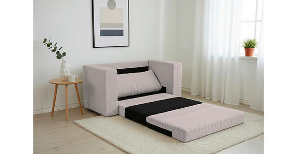 JUGEND- UND KINDERSOFA  in Cord Taupe  - Taupe/Schwarz, KONVENTIONELL, Textil (136/78/72cm) - Xora