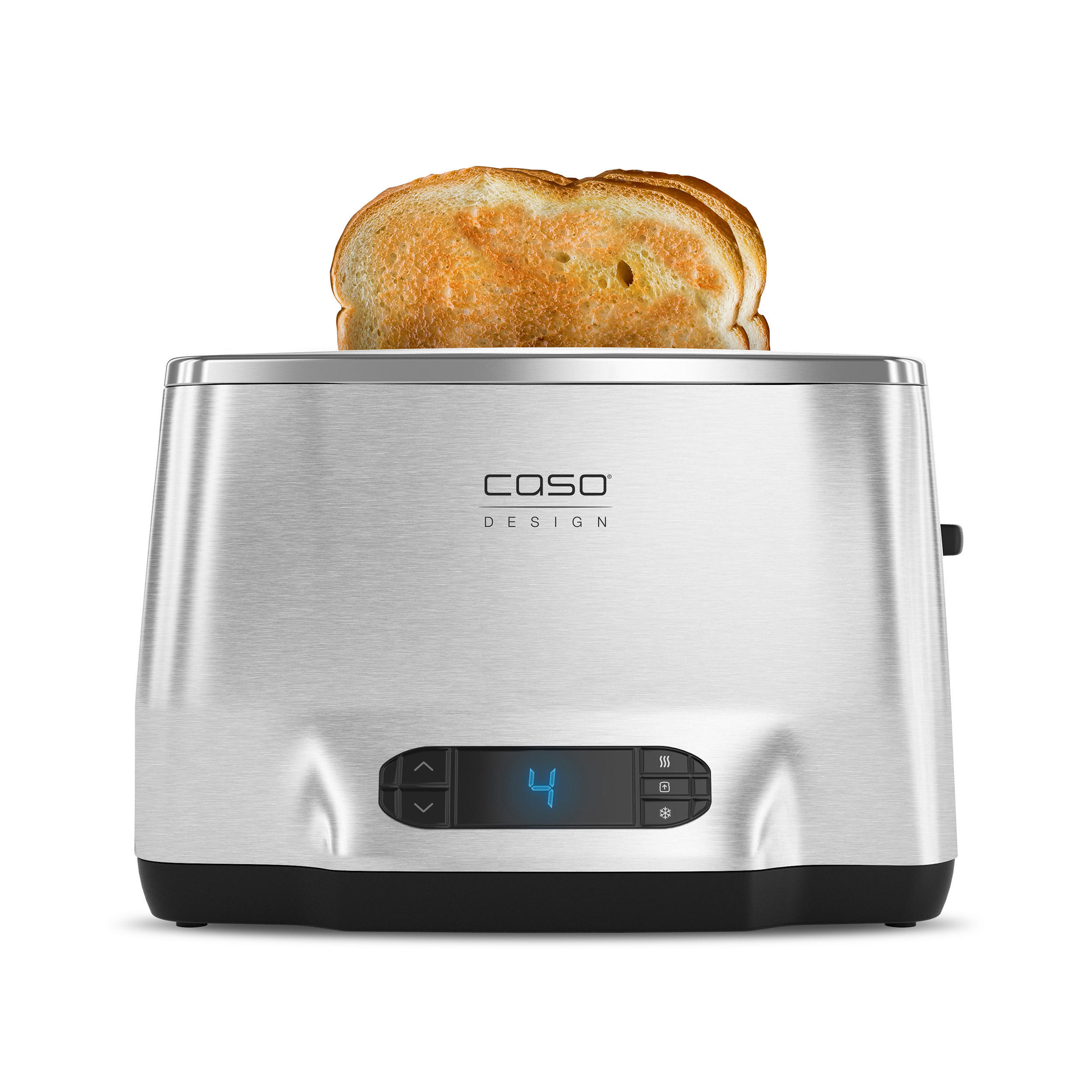 TOASTER  - Chromfarben/Schwarz, Basics, Kunststoff/Metall (24/20/19,5cm) - CASO Design