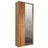 GARDEROBENSCHRANK Kernbuche massiv Buchefarben - Buchefarben/Alufarben, KONVENTIONELL, Glas/Holz (74/200/40cm) - NOVEL