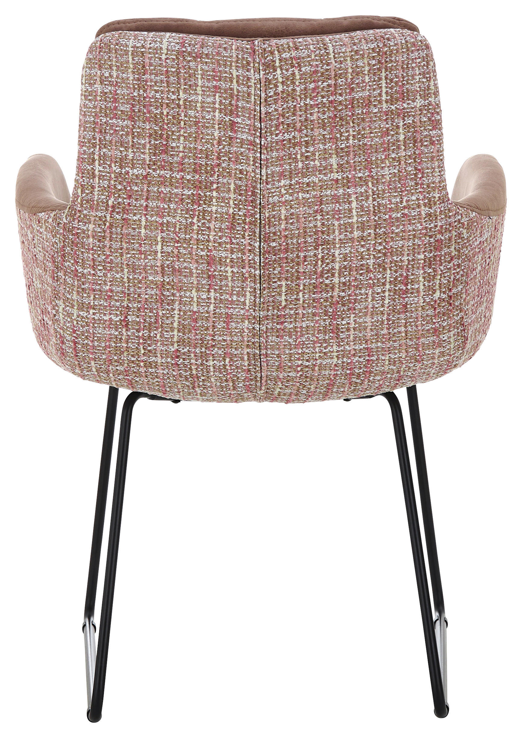 ARMLEHNSTUHL  in Webstoff  - Sandfarben/Schwarz, Design, Textil/Metall (63/90/69cm) - Johann Jakob