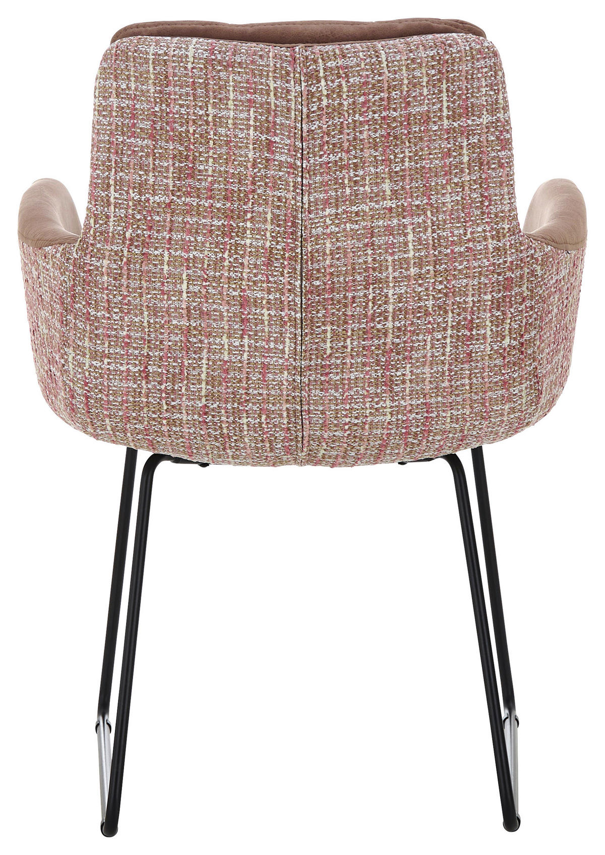ARMLEHNSTUHL  in Webstoff  - Sandfarben/Schwarz, Design, Textil/Metall (63/90/69cm) - Johann Jakob