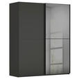 SCHWEBETÜRENSCHRANK  in Graphitfarben  - Graphitfarben, KONVENTIONELL, Glas/Holzwerkstoff (181/223/68cm) - Novel