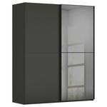 SCHWEBETÜRENSCHRANK  in Graphitfarben  - Graphitfarben, KONVENTIONELL, Glas/Holzwerkstoff (181/223/68cm) - Novel
