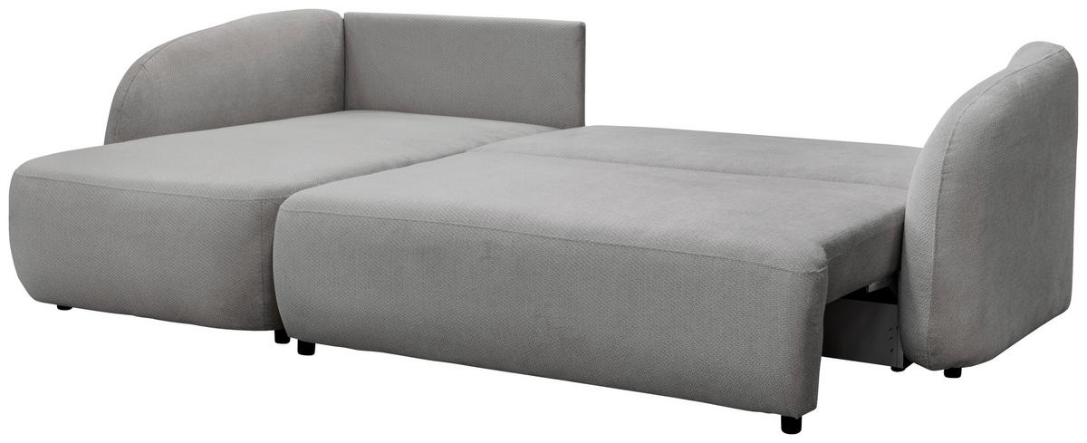 ECKSOFA PORTO Hellgrau  - Hellgrau/Schwarz, Design, Textil (154/270cm) - MID.YOU