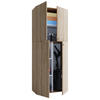 MULTISKÅP 70/182/37 cm 4-dörrar - vit/ekfärgad, Klassisk, trämaterial (70/182/37cm) - MID.YOU